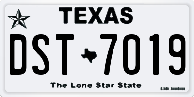 TX license plate DST7019