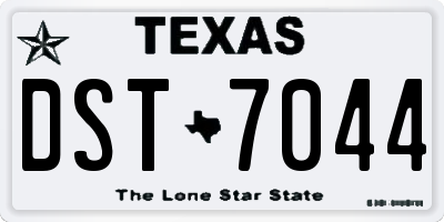 TX license plate DST7044
