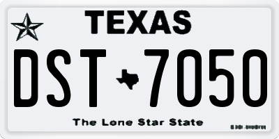 TX license plate DST7050
