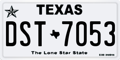 TX license plate DST7053