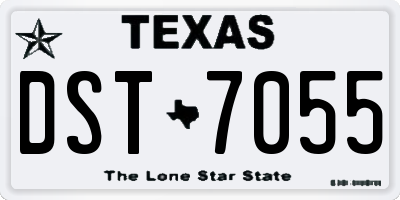 TX license plate DST7055