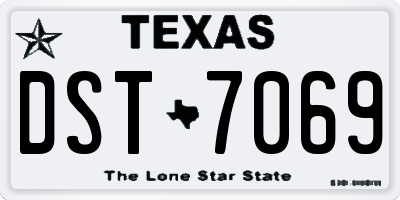 TX license plate DST7069