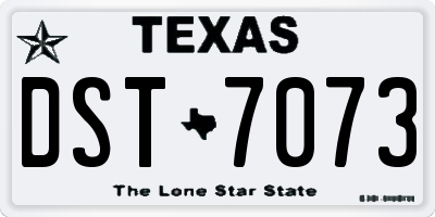TX license plate DST7073