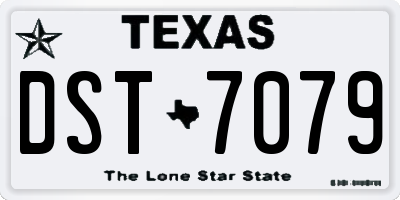 TX license plate DST7079