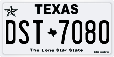 TX license plate DST7080