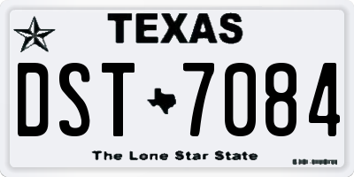 TX license plate DST7084