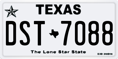TX license plate DST7088