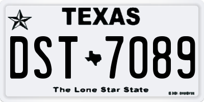 TX license plate DST7089