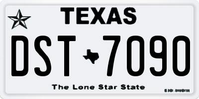 TX license plate DST7090
