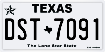TX license plate DST7091