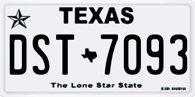 TX license plate DST7093