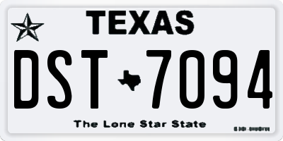 TX license plate DST7094