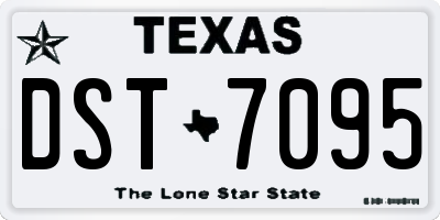 TX license plate DST7095