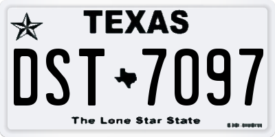 TX license plate DST7097