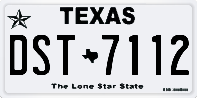 TX license plate DST7112