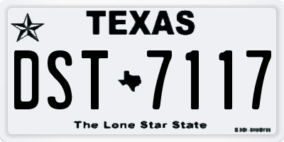 TX license plate DST7117