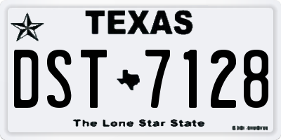 TX license plate DST7128