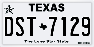TX license plate DST7129