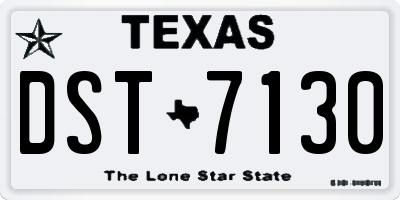 TX license plate DST7130