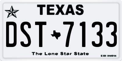 TX license plate DST7133