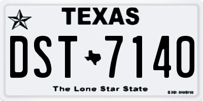 TX license plate DST7140