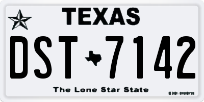 TX license plate DST7142