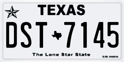 TX license plate DST7145