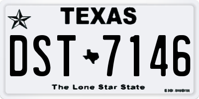TX license plate DST7146