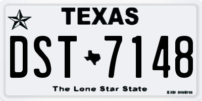TX license plate DST7148