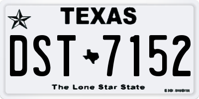 TX license plate DST7152