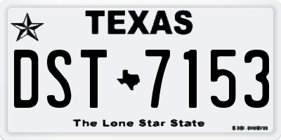 TX license plate DST7153