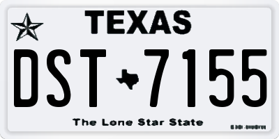 TX license plate DST7155