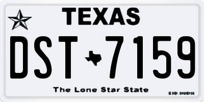 TX license plate DST7159