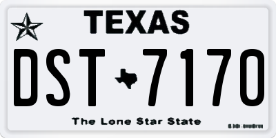 TX license plate DST7170