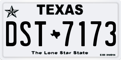 TX license plate DST7173
