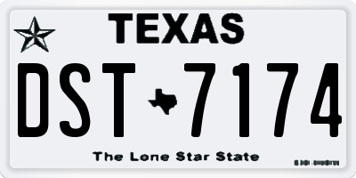 TX license plate DST7174