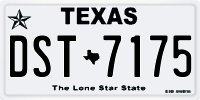 TX license plate DST7175
