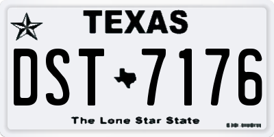 TX license plate DST7176
