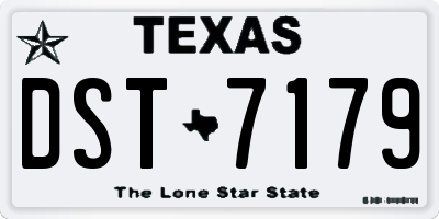 TX license plate DST7179