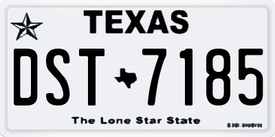 TX license plate DST7185