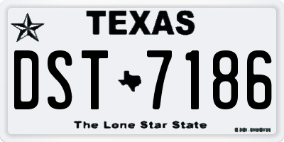 TX license plate DST7186