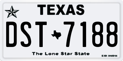 TX license plate DST7188