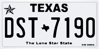 TX license plate DST7190
