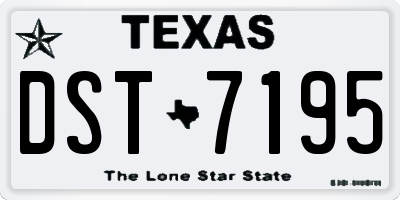 TX license plate DST7195