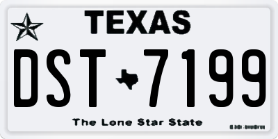 TX license plate DST7199