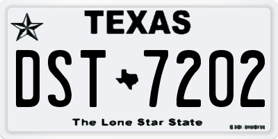 TX license plate DST7202