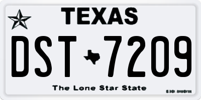 TX license plate DST7209