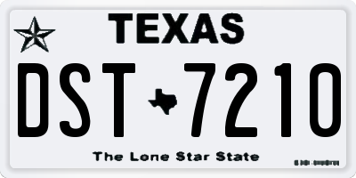 TX license plate DST7210