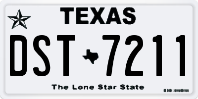 TX license plate DST7211