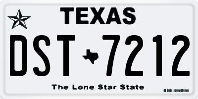 TX license plate DST7212